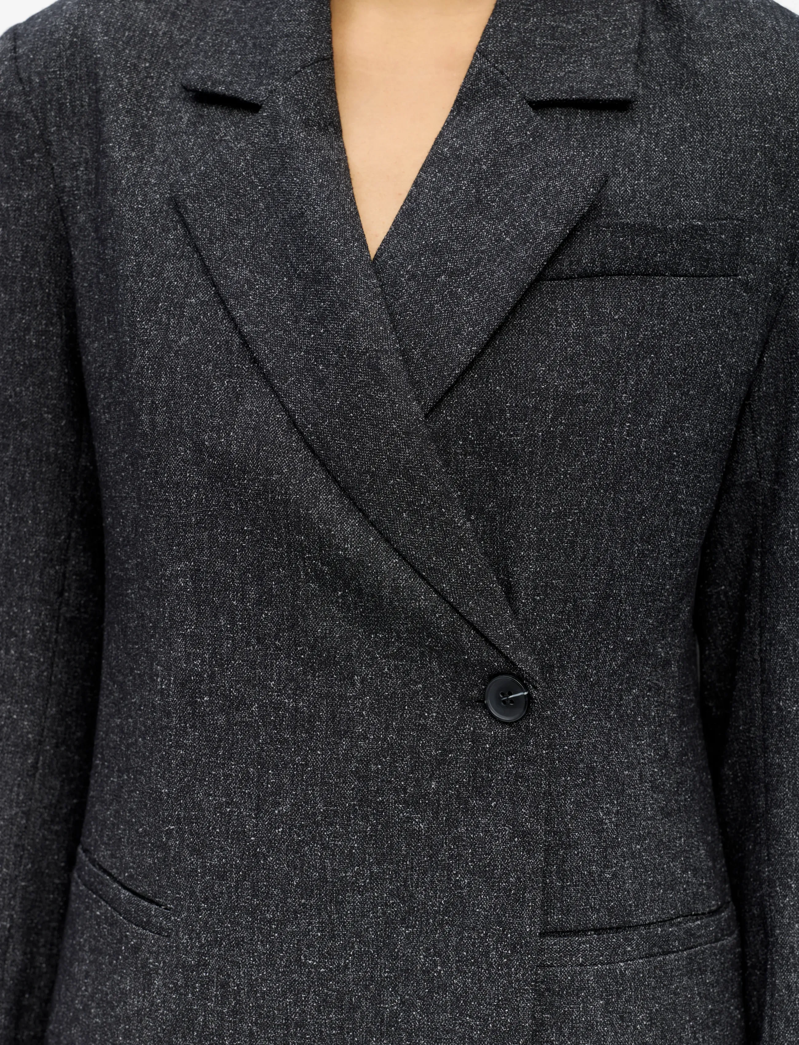Object - OBJSANJA L/S WAISTED BLAZER NOOS - Üherealised pintsakud - black - 3