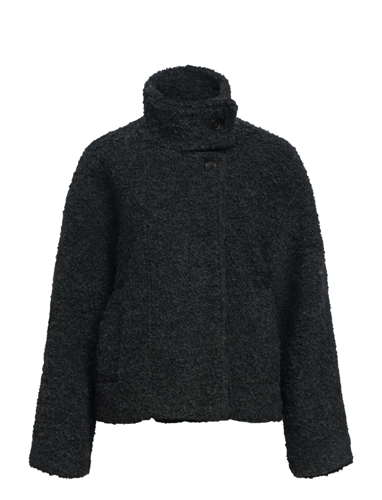Object - OBJDIOLA L/S SHORT JACKET NOOS - wolljacken - dark grey melange - 1