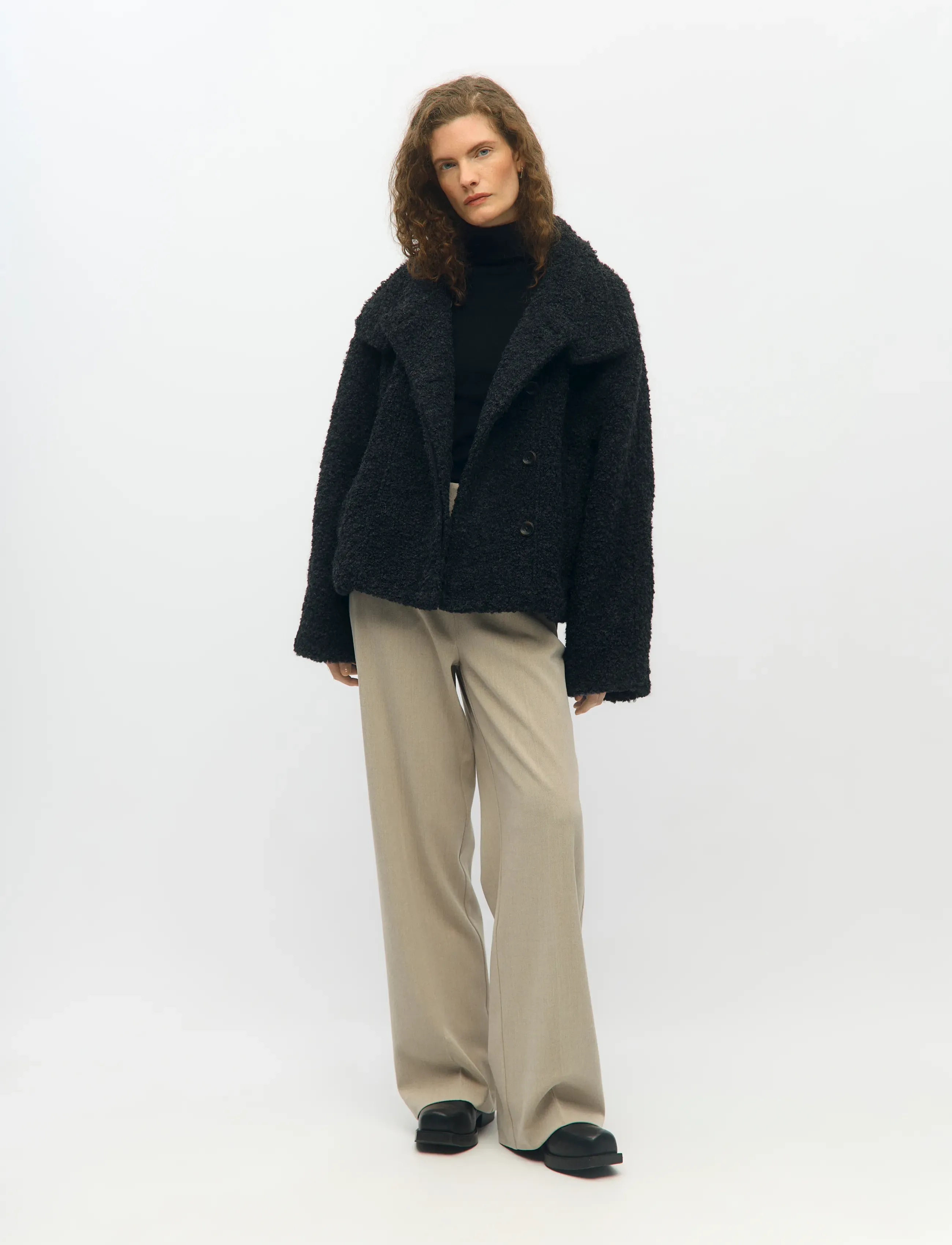 Object OBJDIOLA L/S SHORT JACKET NOOS - Jacken - DARK GREY MELANGE / grey