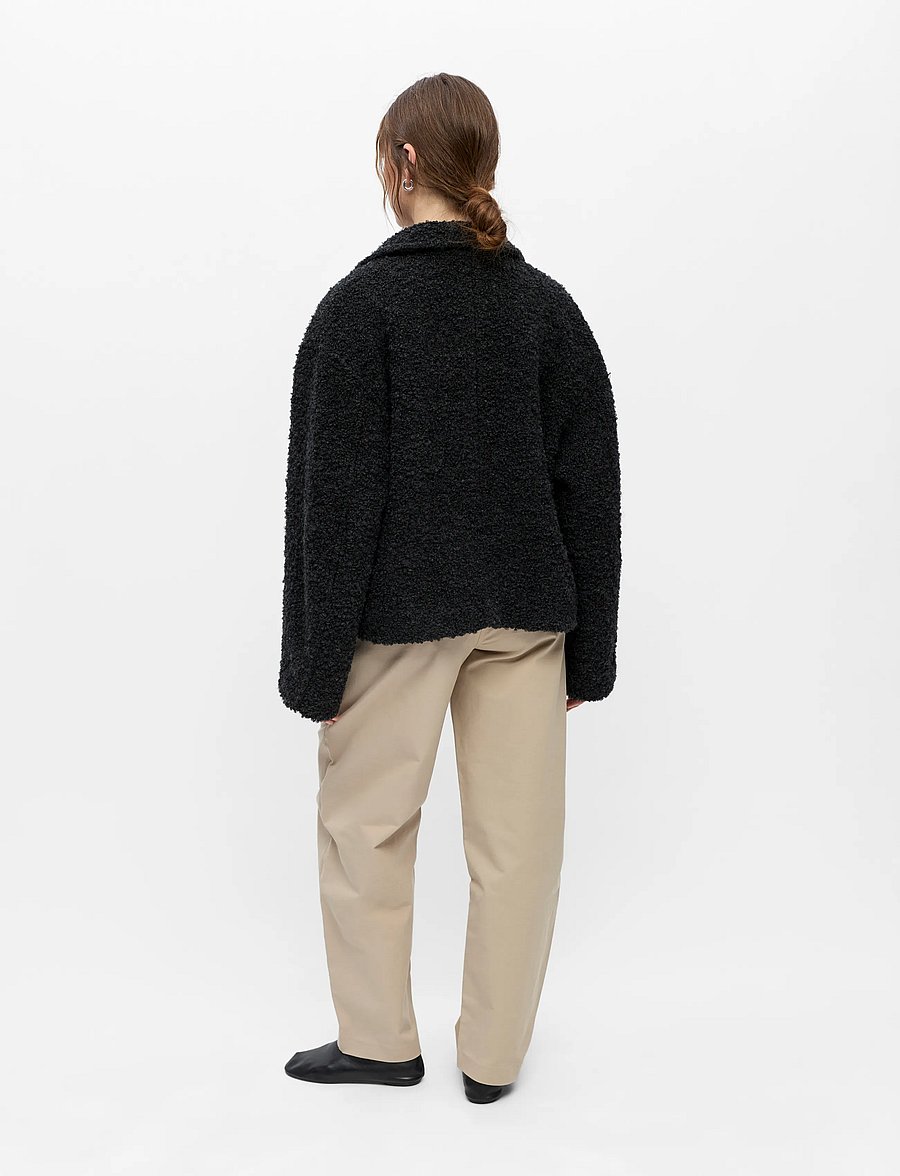 Object - OBJDIOLA L/S SHORT JACKET NOOS - wolljacken - dark grey melange - 2