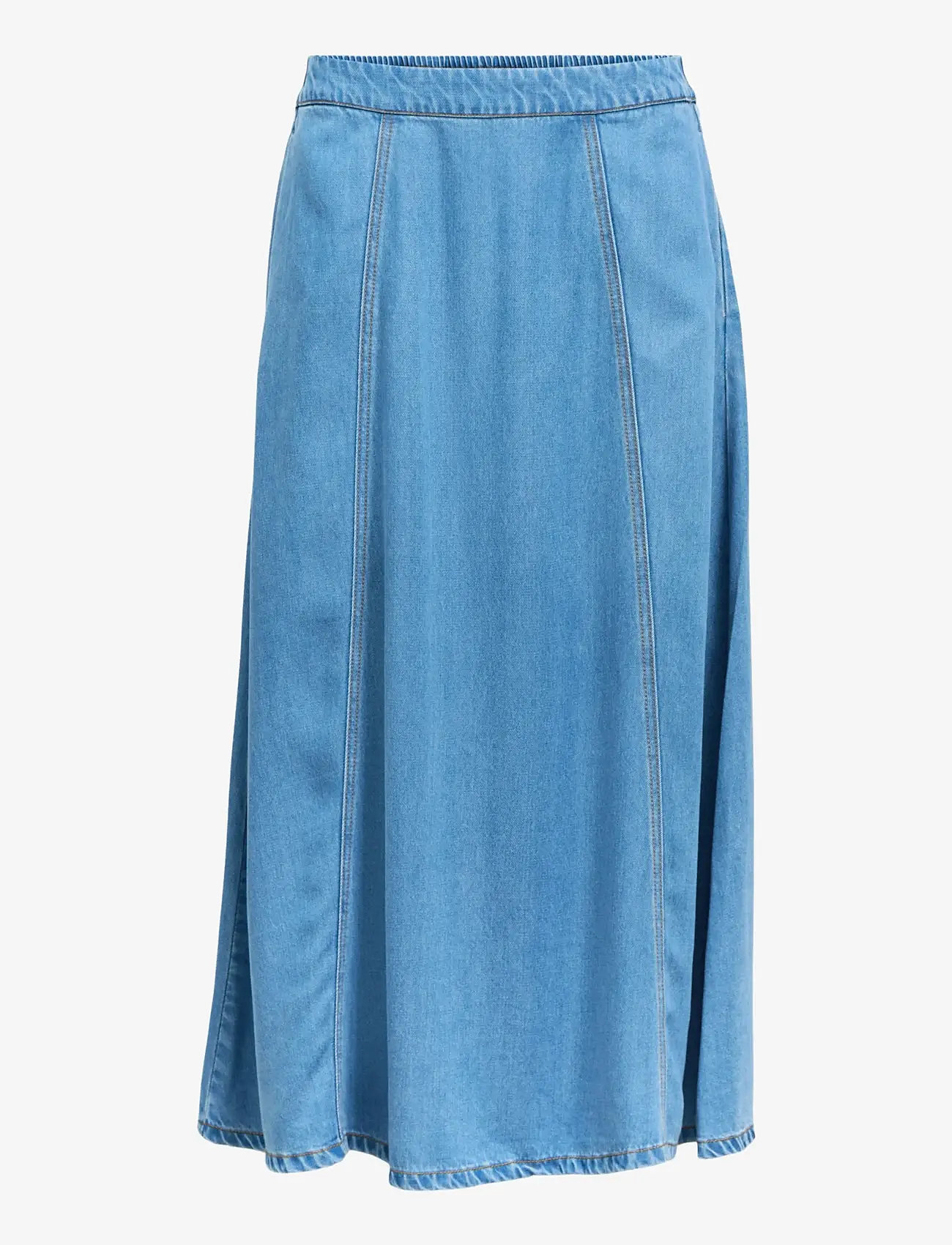 Object - OBJFRAME MW DENIM SKIRT NOOS - denimnederdele - light blue denim - 1