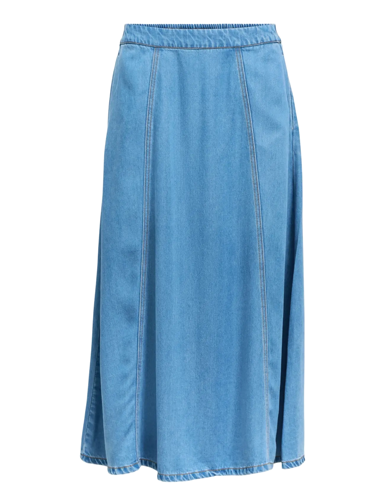 Object OBJFRAME MW DENIM SKIRT NOOS - Midi-Röcke - LIGHT BLUE DENIM / blue