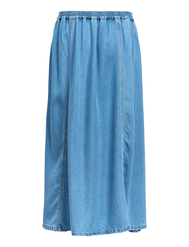 Object - OBJFRAME MW DENIM SKIRT NOOS - denimnederdele - light blue denim - 2