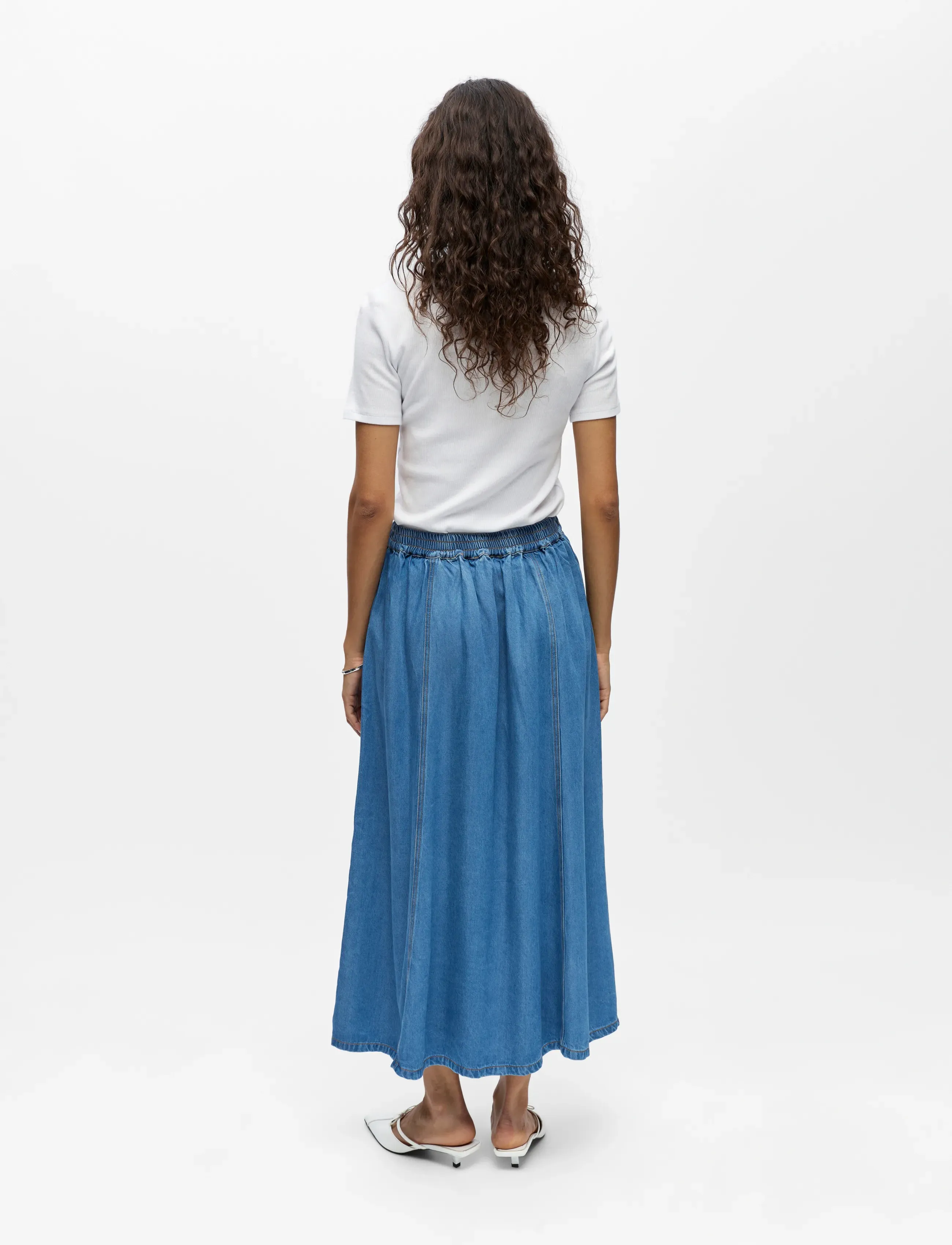 Object - OBJFRAME MW DENIM SKIRT NOOS - teksaseelikud - light blue denim - 3