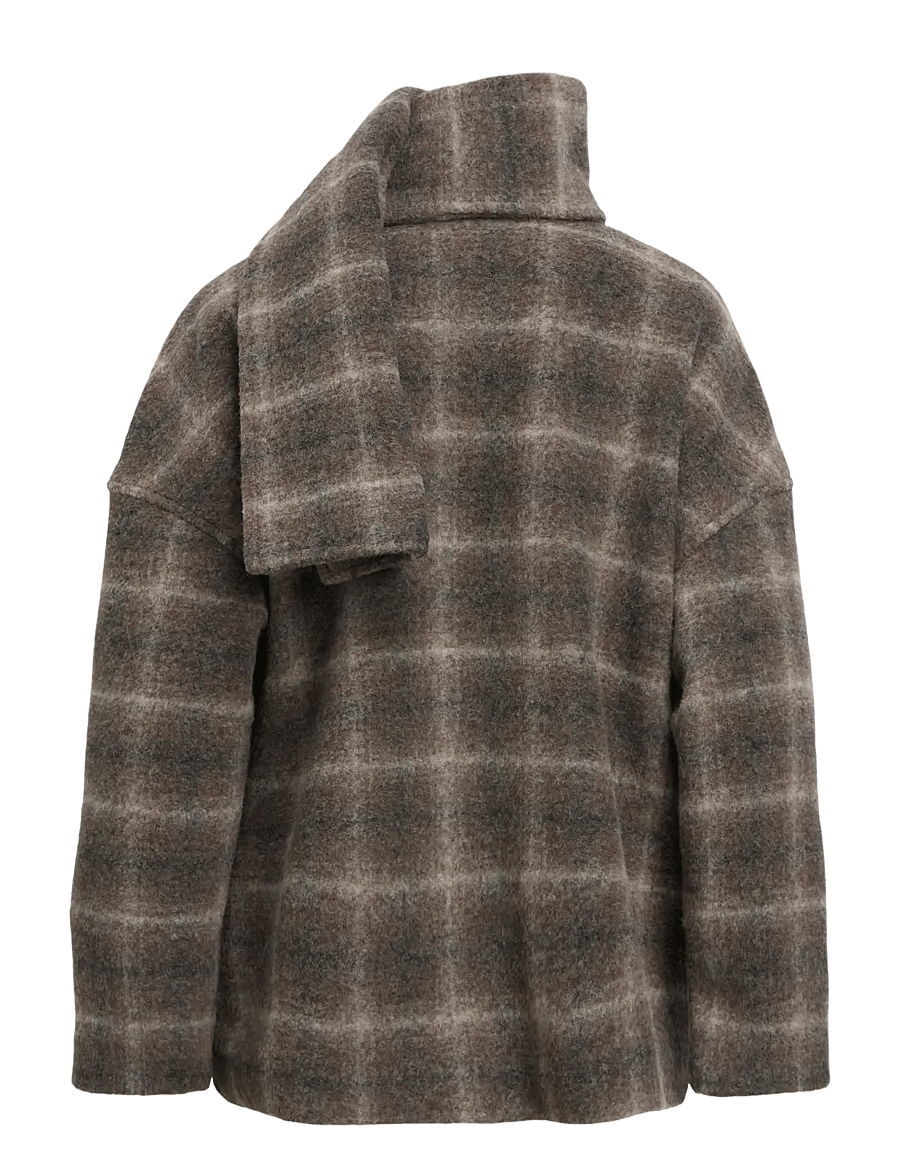 Object - OBJMAISE L/S LO SCARF JACKET NOOS - talvejoped - carafe - 2
