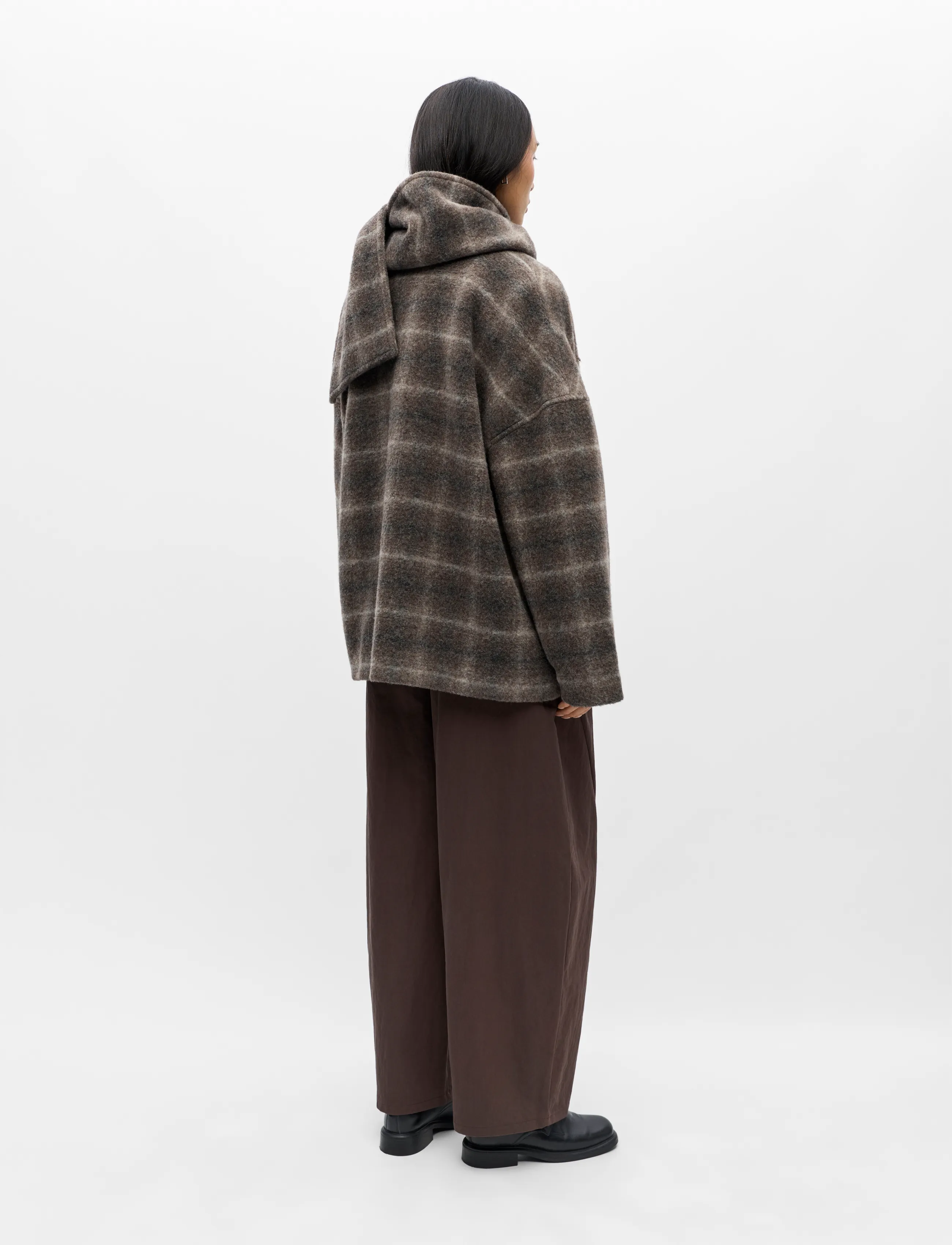 Object - OBJMAISE L/S LO SCARF JACKET NOOS - talvejoped - carafe - 5