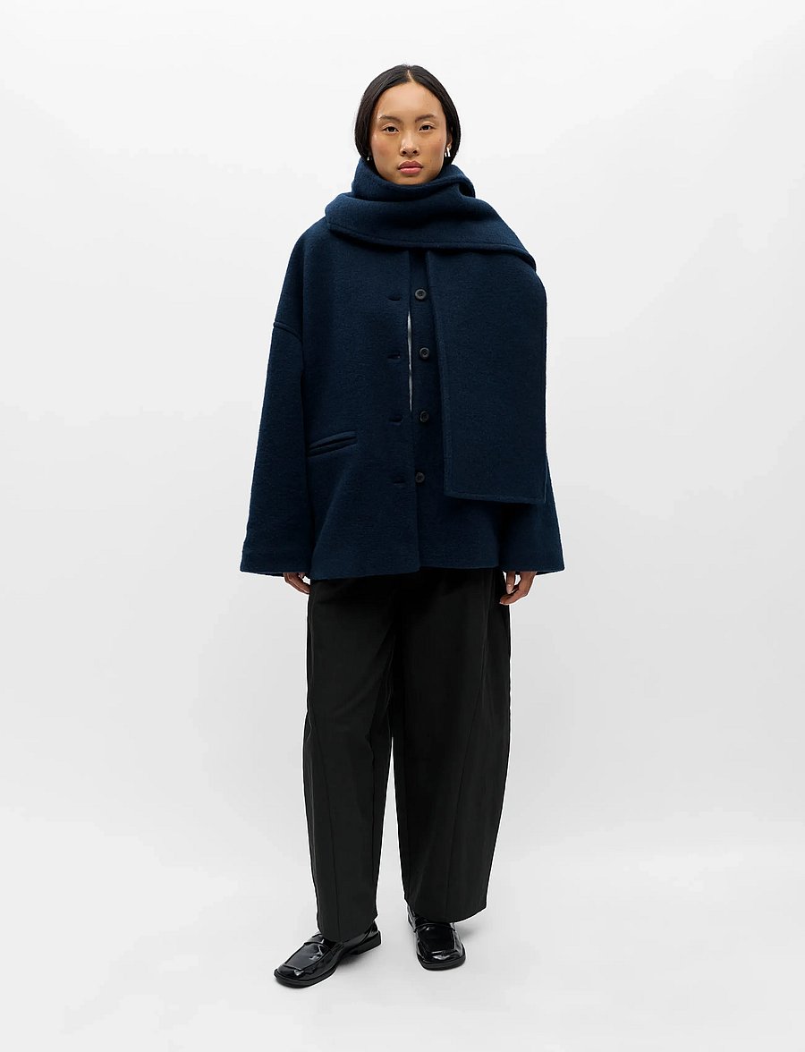 Object - OBJMAISE L/S LO SCARF JACKET NOOS - winterjacken - dark sapphire - 0