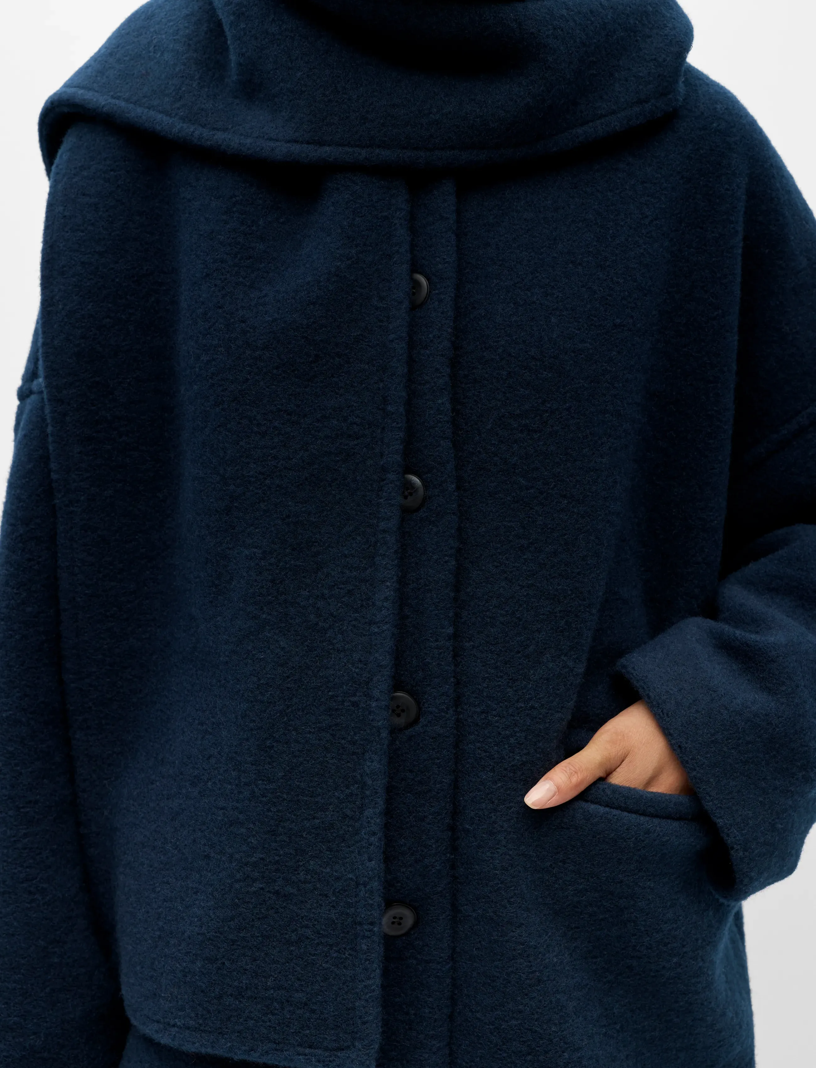Object - OBJMAISE L/S LO SCARF JACKET NOOS - sügisjakid - dark sapphire - 5