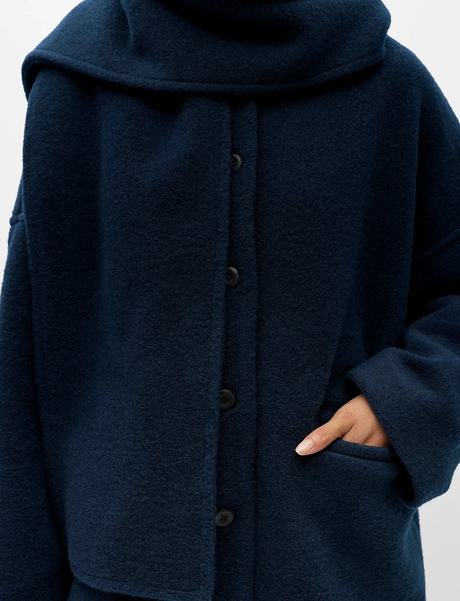 Object - OBJMAISE L/S LO SCARF JACKET NOOS - winterjacken - dark sapphire - 5