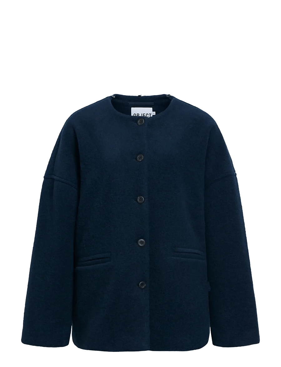 Object - OBJMAISE L/S LO SCARF JACKET NOOS - winterjacken - dark sapphire - 2