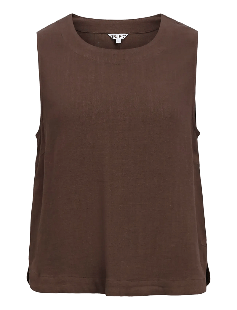 Object - OBJSANNE ROSIE S/L LO TOP NOOS - tanktops - seal brown - 1
