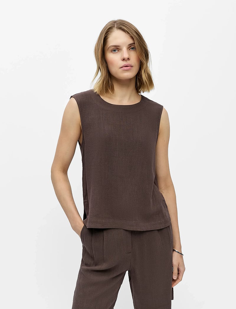Object - OBJSANNE ROSIE S/L LO TOP NOOS - tanktops - seal brown - 3
