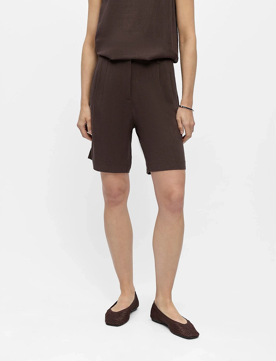 Object - OBJSANNE MW LO SHORTS NOOS - linased lühikesed püksid - seal brown - 3