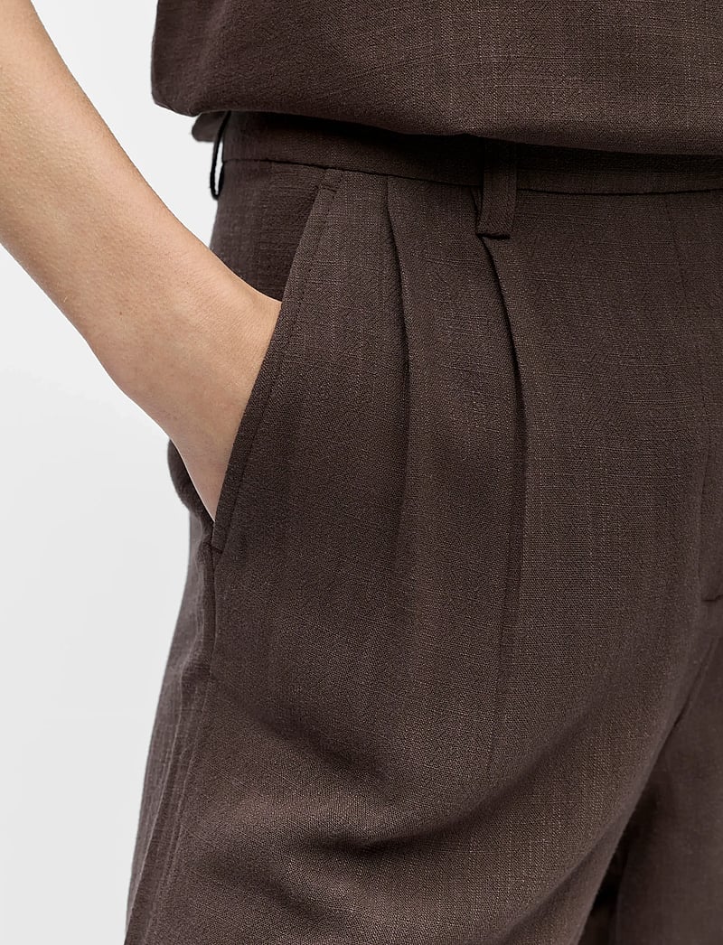 Object - OBJSANNE MW LO SHORTS NOOS - hørshorts - seal brown - 4