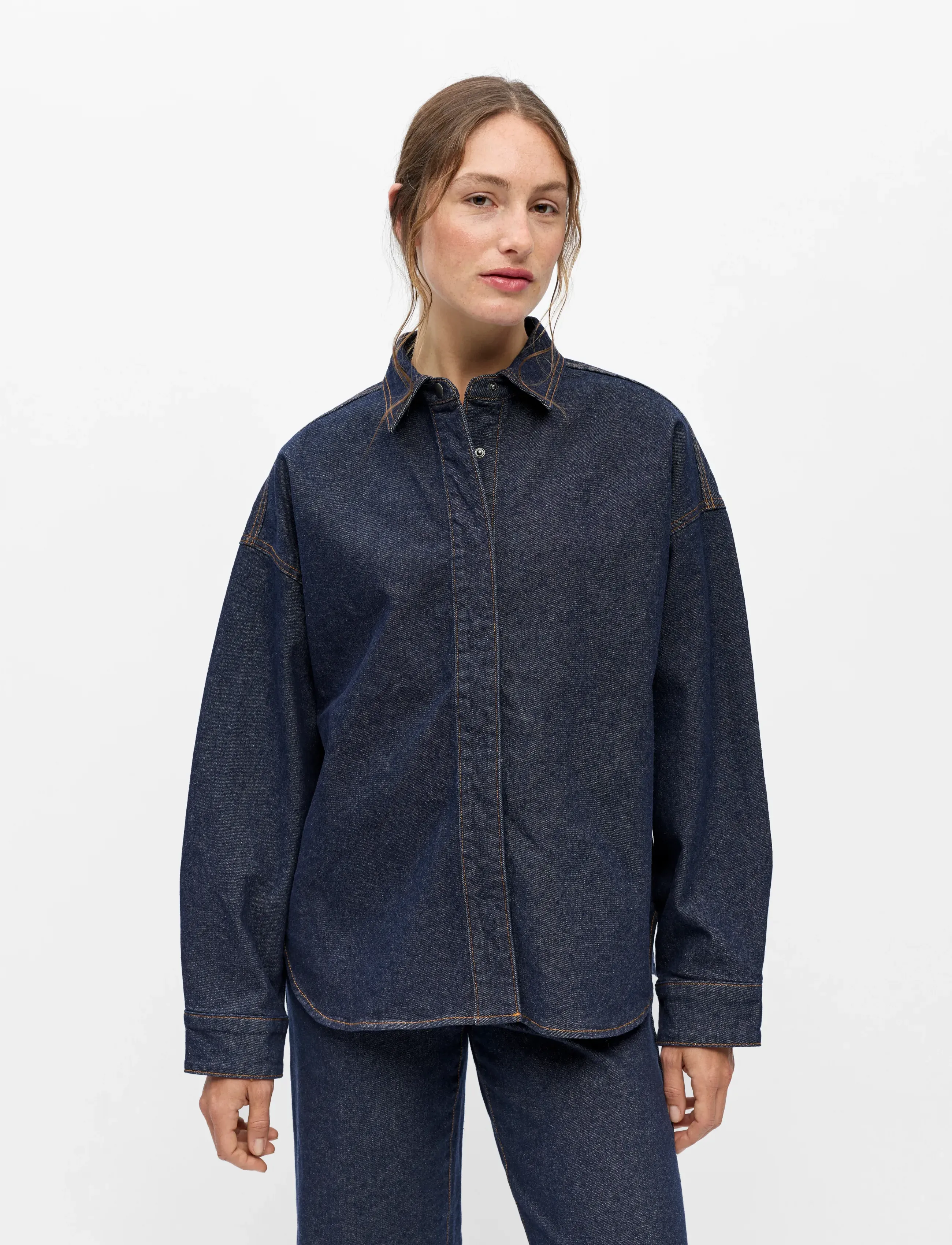Object - OBJSOLE MAE L/S LO DENIM SHIRT NOOS - dark blue denim - 4