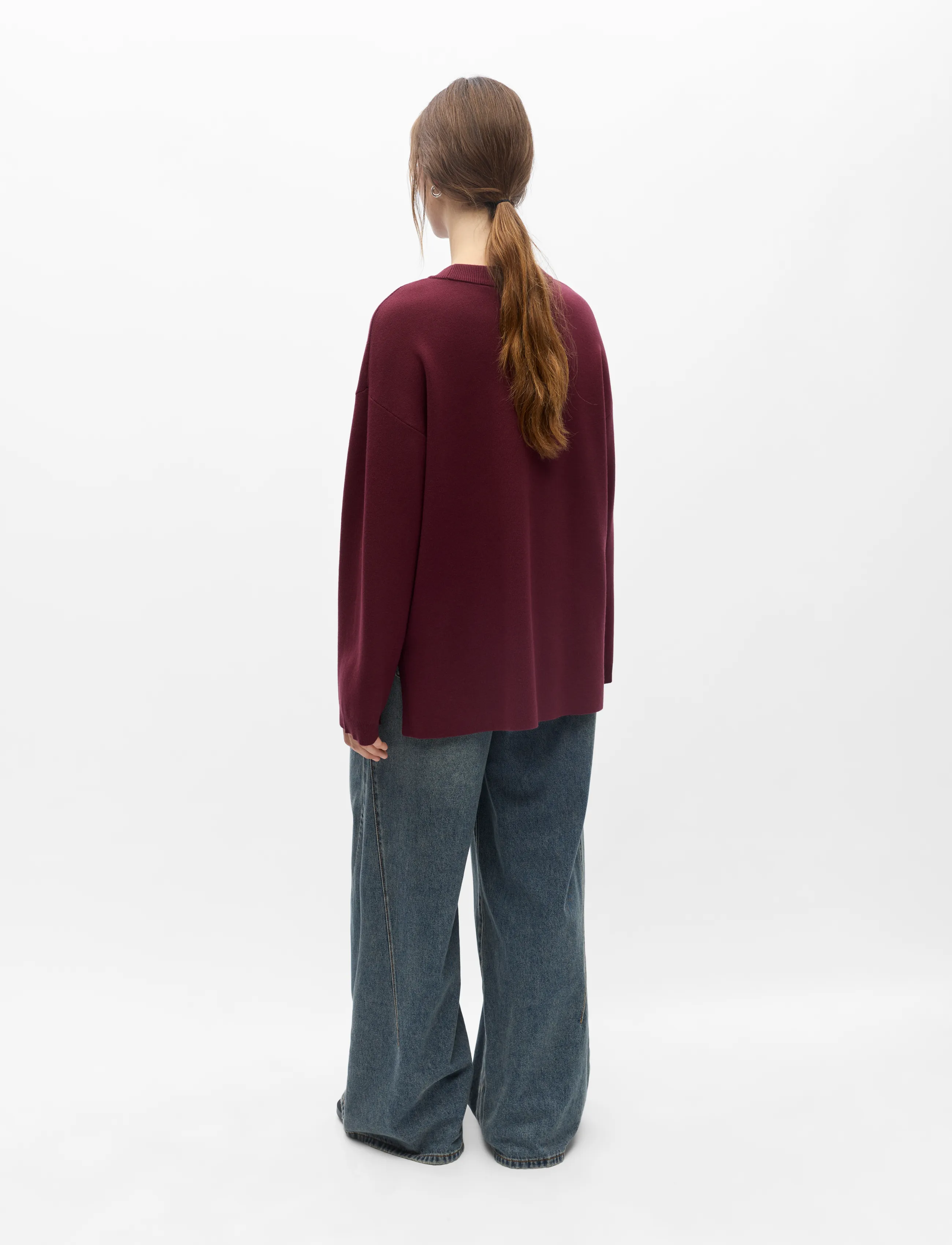 Object - OBJREYNARD L/S LO KNIT PULLOVER NOOS - pullover - windsor wine - 2