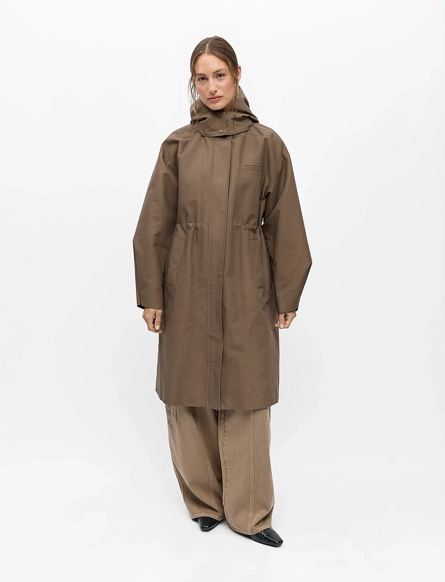 Object - OBJGERDA L/S LO LONG COAT NOOS - lette frakker - morel - 4