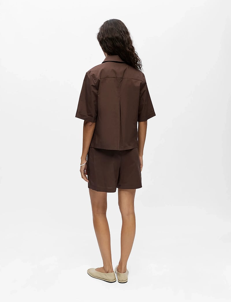 Object - OBJDIDDE HOPE 2/4 RE SHIRT 145 - kortærmede skjorter - seal brown - 2
