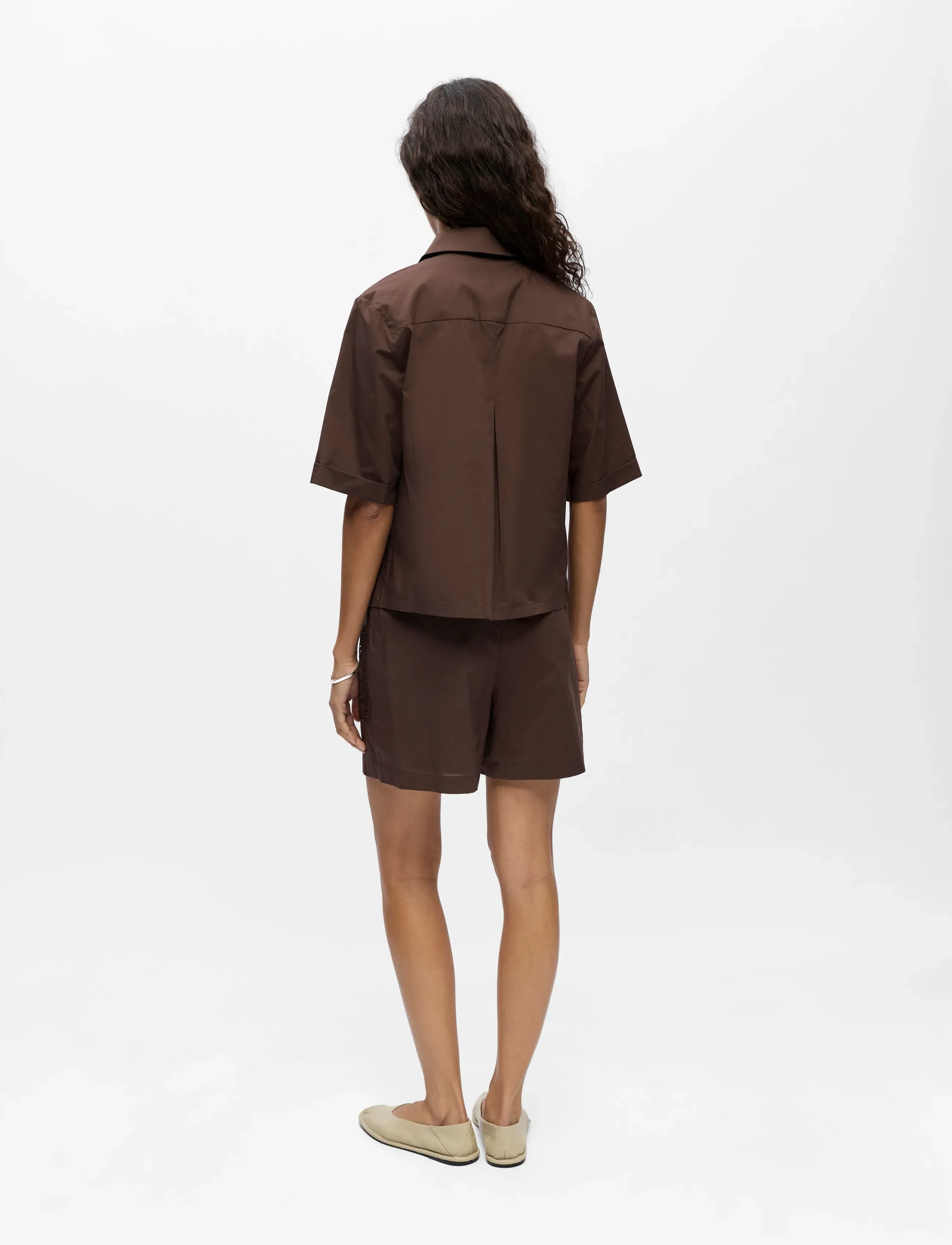 Object - OBJDIDDE HOPE 2/4 RE SHIRT 145 - kurzärmlige hemden - seal brown - 2