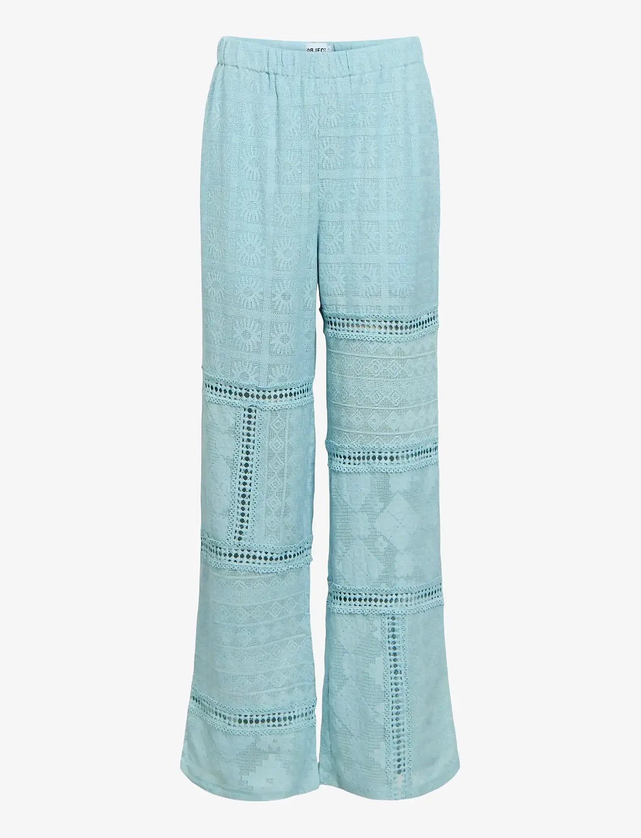 Object - OBJMIONA MW WIDE PANT 145 - bukser med brede ben - winter sky - 0