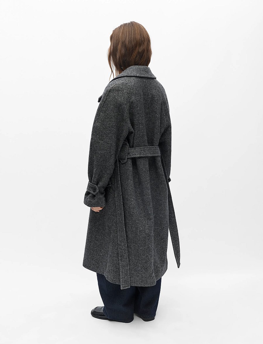 Object - OBJRIKI L/S RE LONG COAT DIV - winterjacken - black - 2