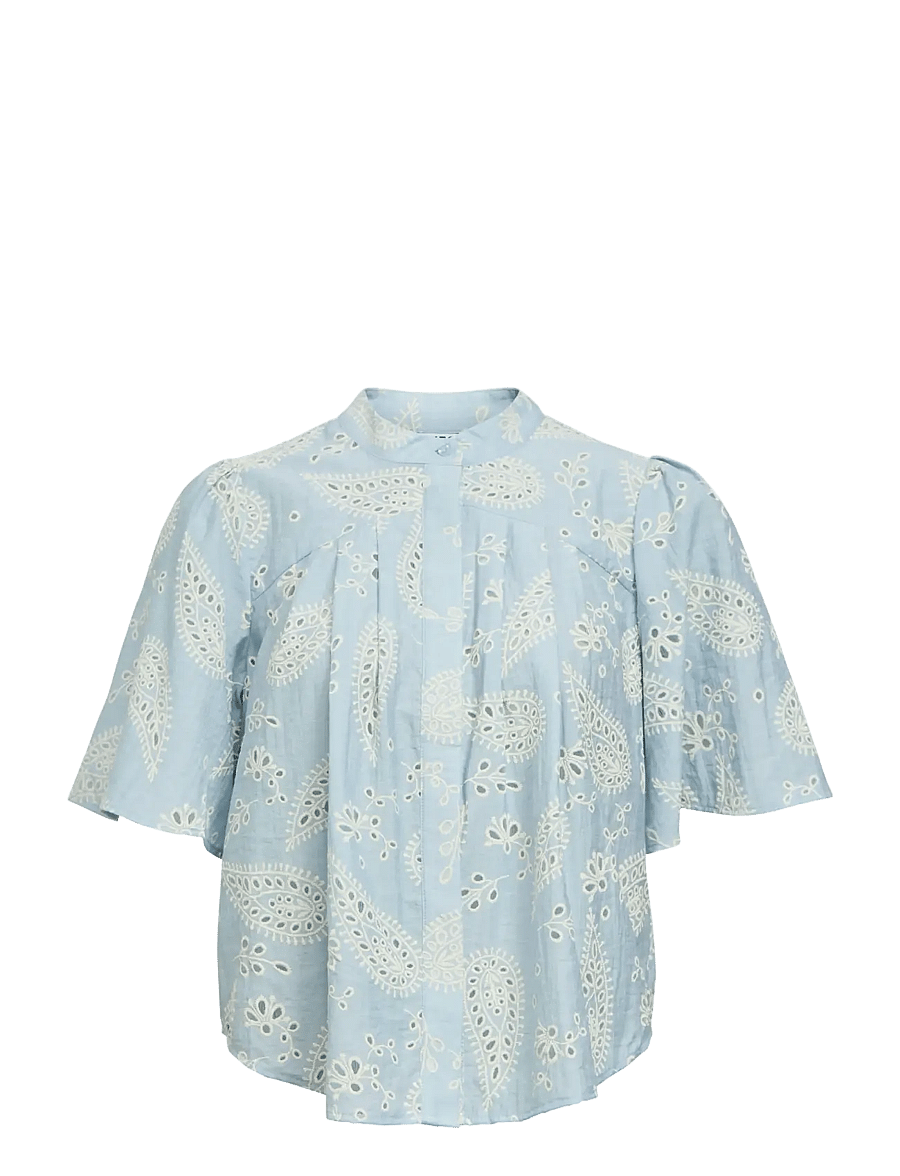 Object - OBJVIOLA S/S TOP E VIP 26 - blouses à manches courtes - kentucky blue - 1