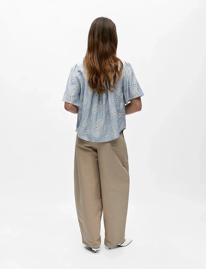 Object - OBJVIOLA S/S TOP E VIP 26 - kortärmade blusar - kentucky blue - 2