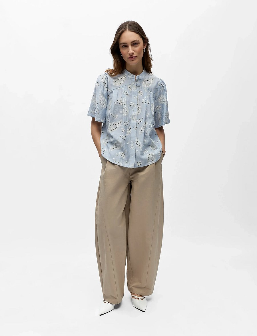 Object - OBJVIOLA S/S TOP E VIP 26 - blouses à manches courtes - kentucky blue - 4