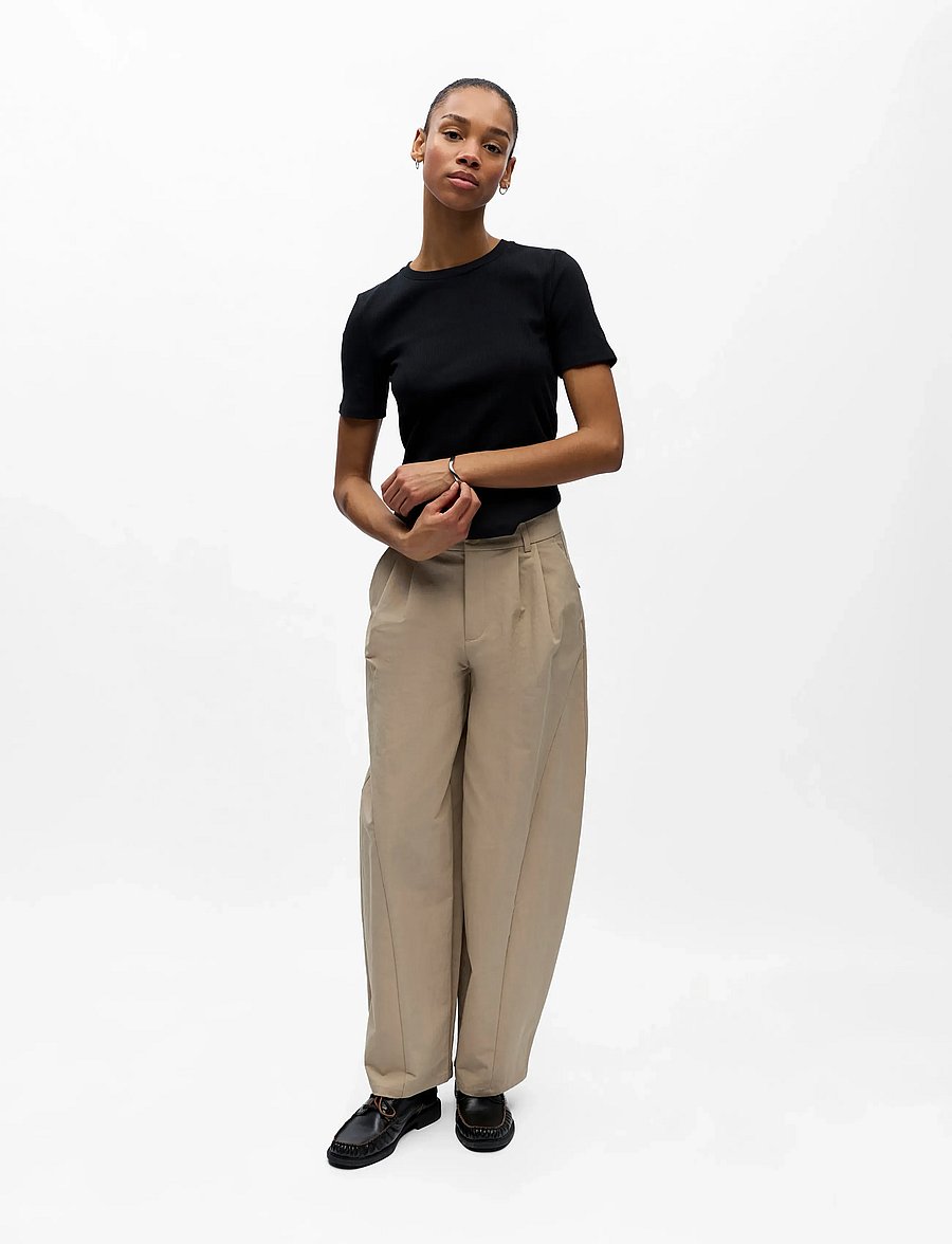 Object - OBJTANYA MW BARREL PANT E VIP 26 - barrel-hosen - humus - 0