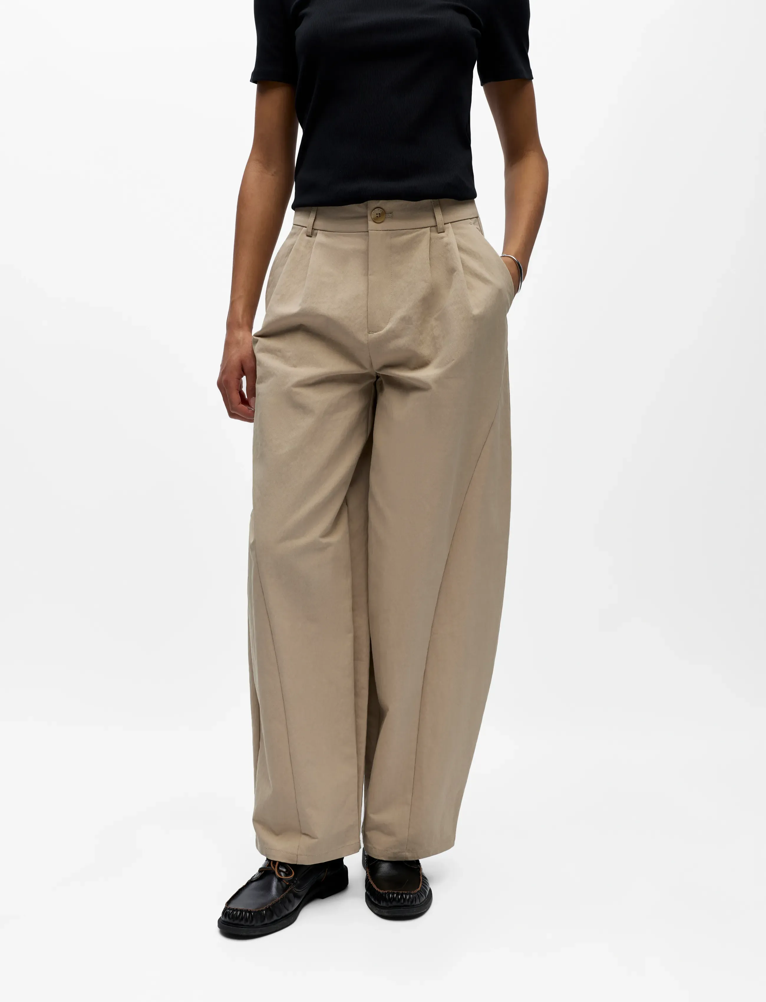 Object - OBJTANYA MW BARREL PANT E VIP 26 - barrel-hosen - humus - 3