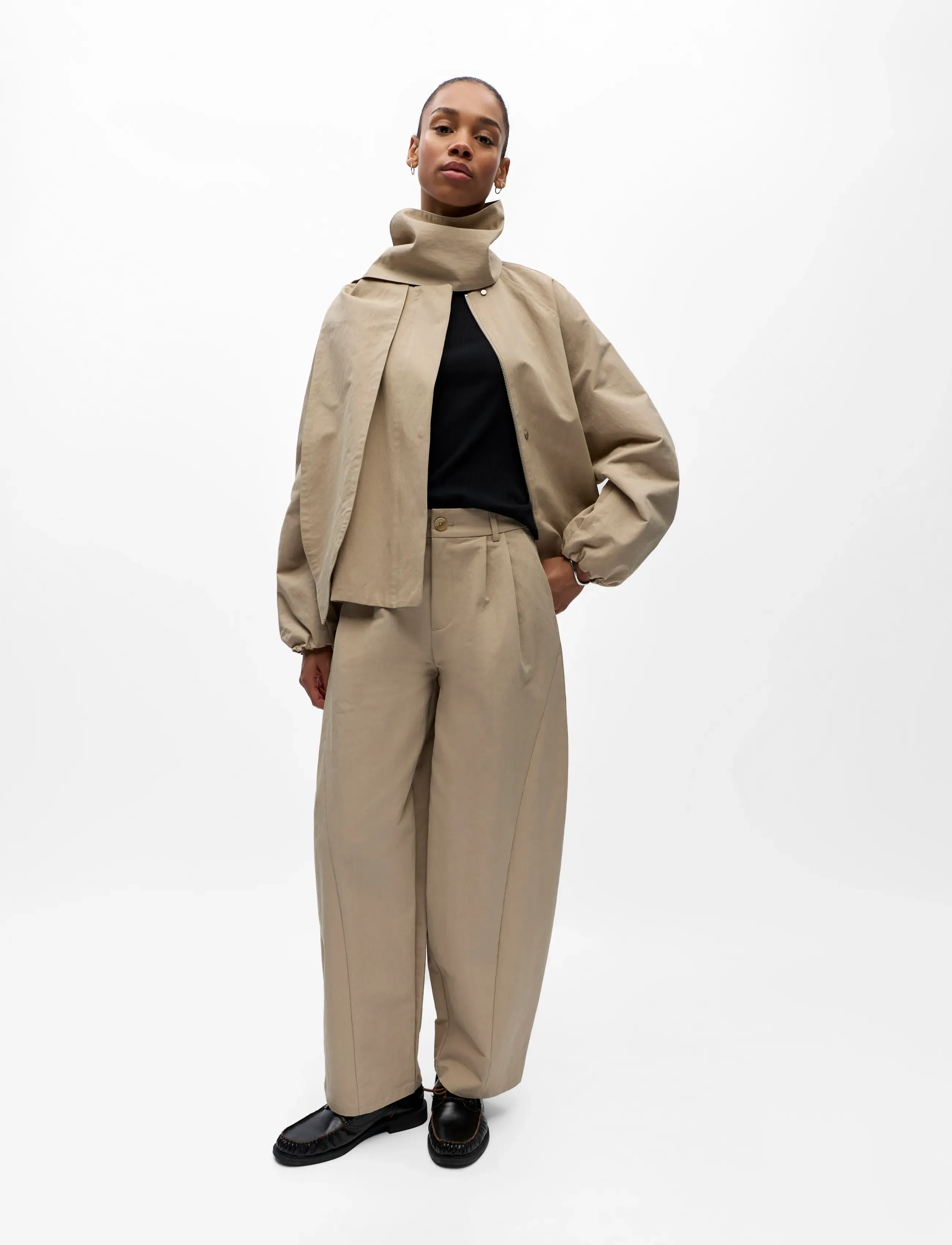 Object - OBJTANYA MW BARREL PANT E VIP 26 - barrel-hosen - humus - 4