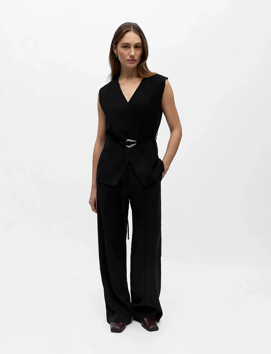 Object - OBJMABEL S/L WAISTCOAT E VIP 26 - black - 0
