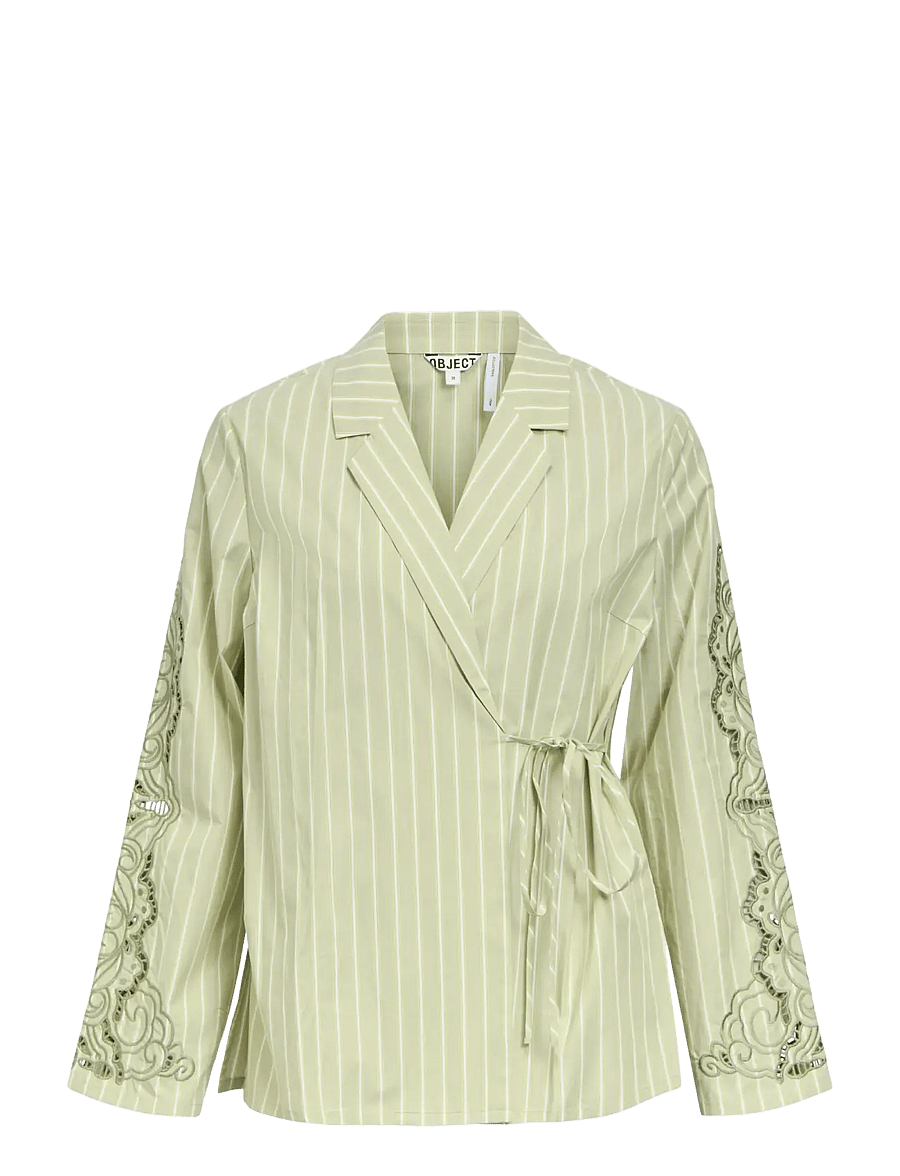 Object - OBJMAGDA L/S SHIRT E VIP 26 - långärmade skjortor - tea - 1