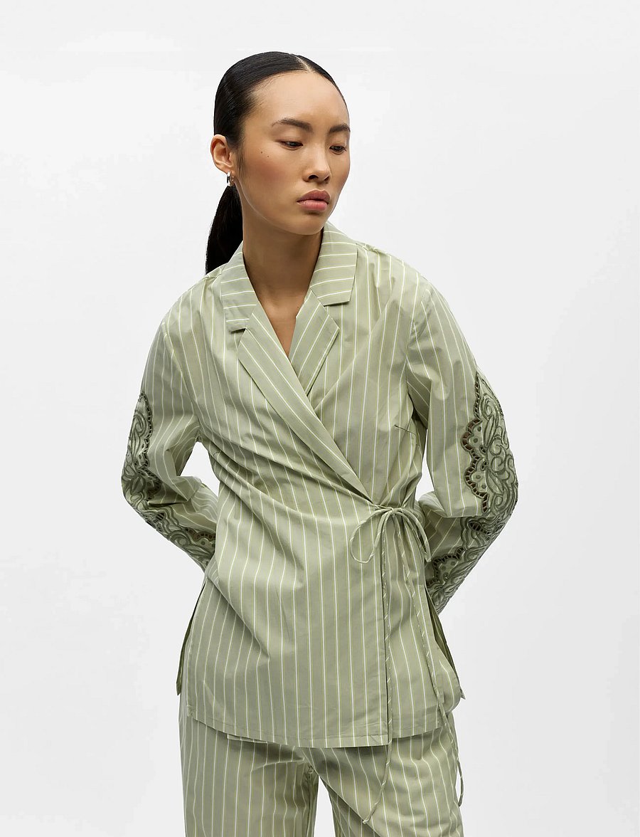 Object - OBJMAGDA L/S SHIRT E VIP 26 - långärmade skjortor - tea - 5