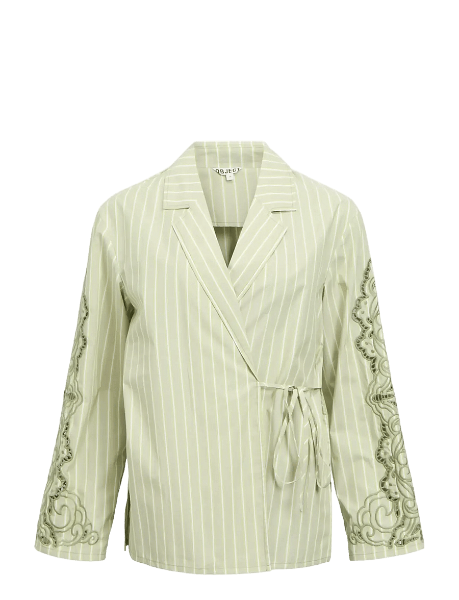 Object - OBJMAGDA L/S SHIRT E VIP 26 - långärmade skjortor - tea - 2
