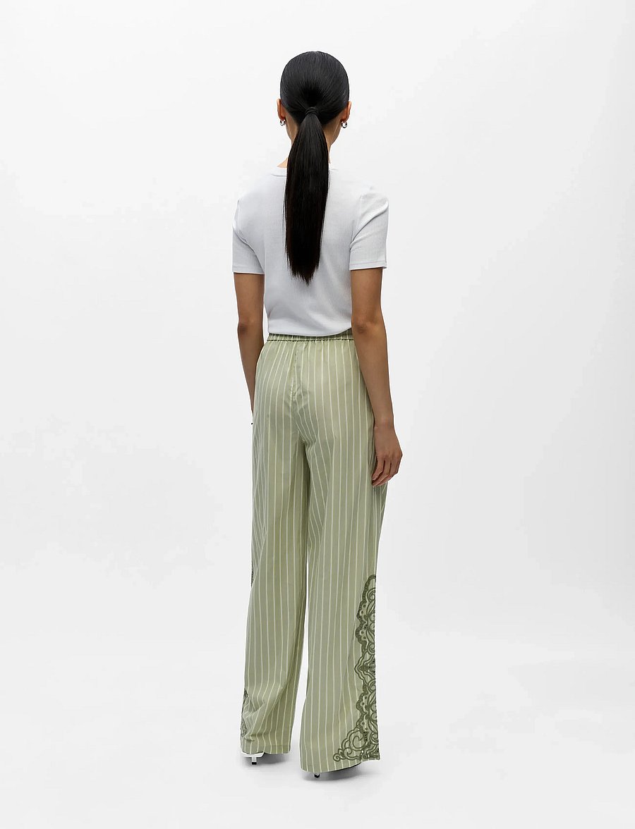 Object - OBJMAGDA MW PANT E VIP 26 - buxur með beinum skálmum - tea - 2