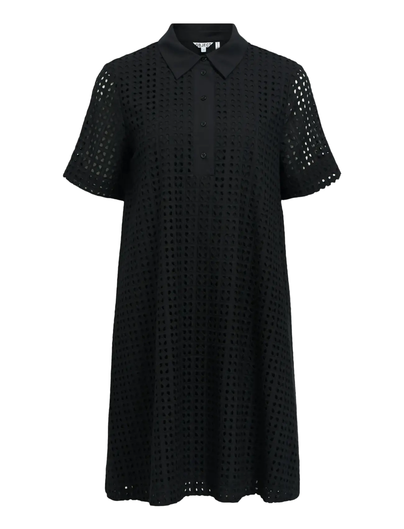 OBJECT Objwinnie S/S Shirt Kleid E Vip 26 Schwarz - 36 - Damen