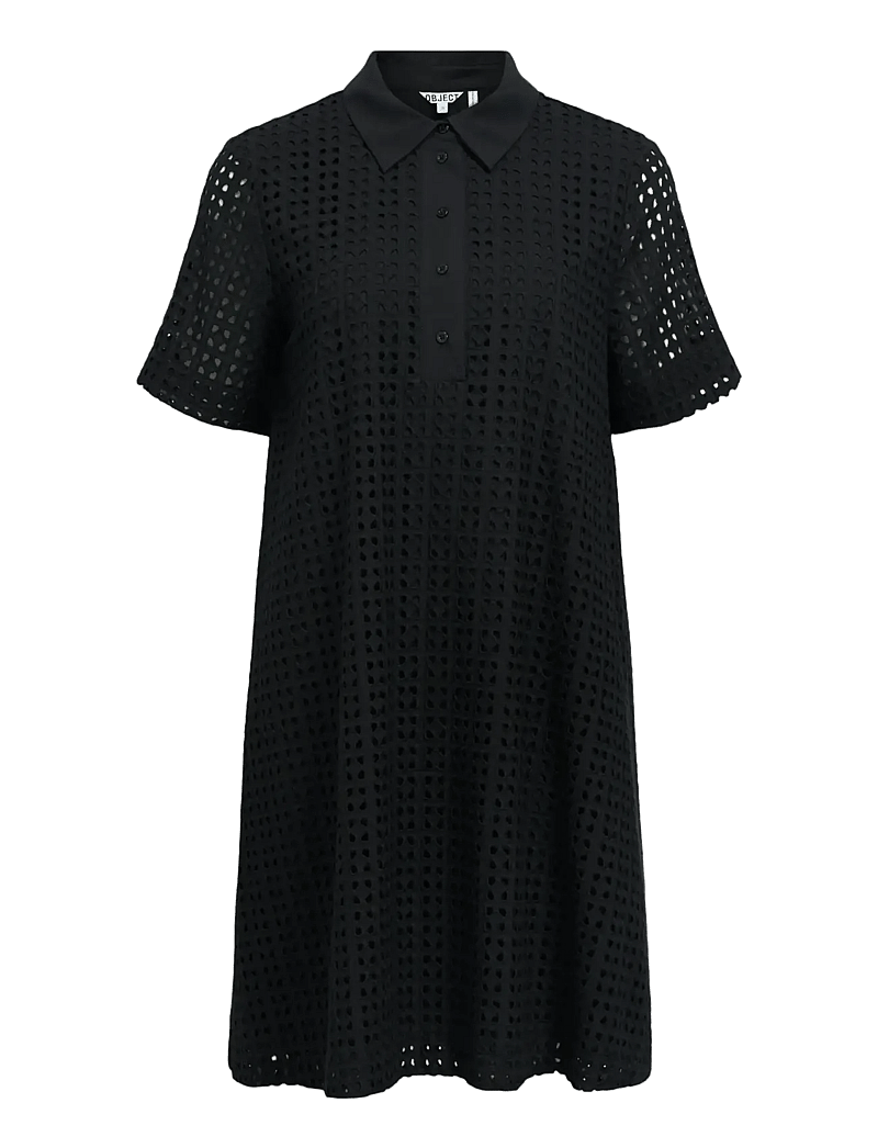 Object - OBJWINNIE S/S SHIRT DRESS E VIP 26 - särkkleidid - black - 1