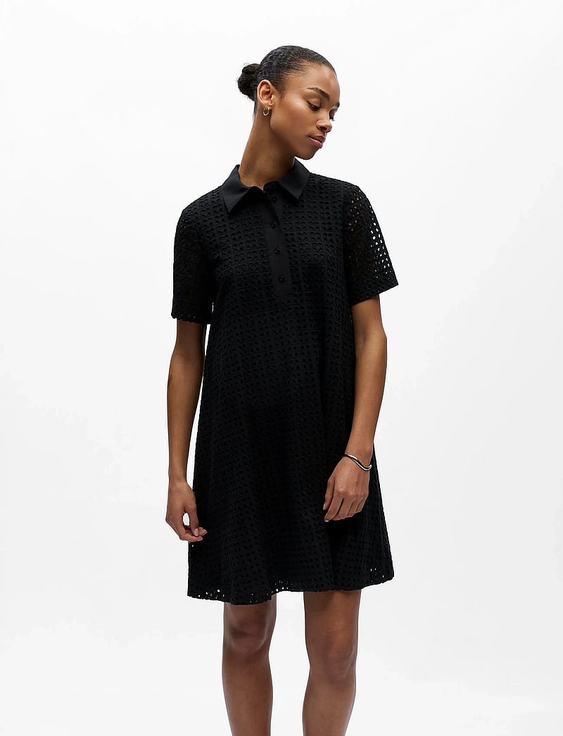 Object - OBJWINNIE S/S SHIRT DRESS E VIP 26 - särkkleidid - black - 0