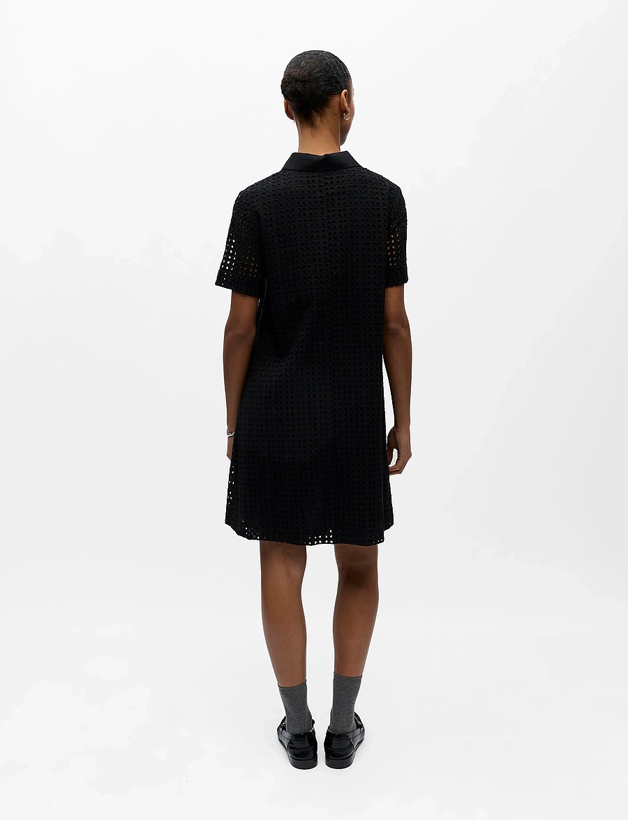 Object - OBJWINNIE S/S SHIRT DRESS E VIP 26 - skjortklänningar - black - 2