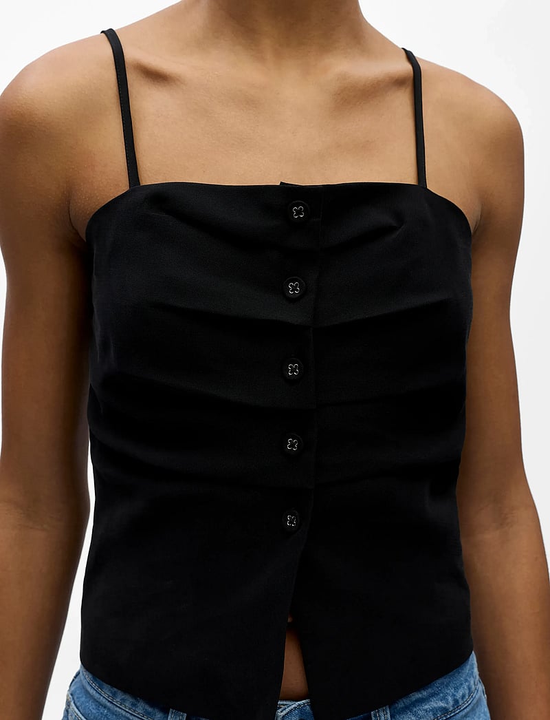 Object - OBJHARRIET L/S TOP E VIP 26 - varrukateta pluusid - black - 5