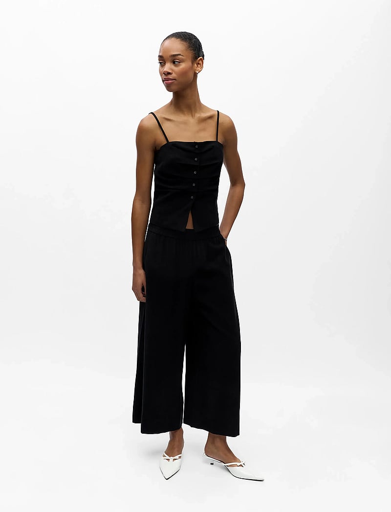 Object - OBJHARRIET MW LO CULOTTE PANT E VIP 26 - culottes - black - 4
