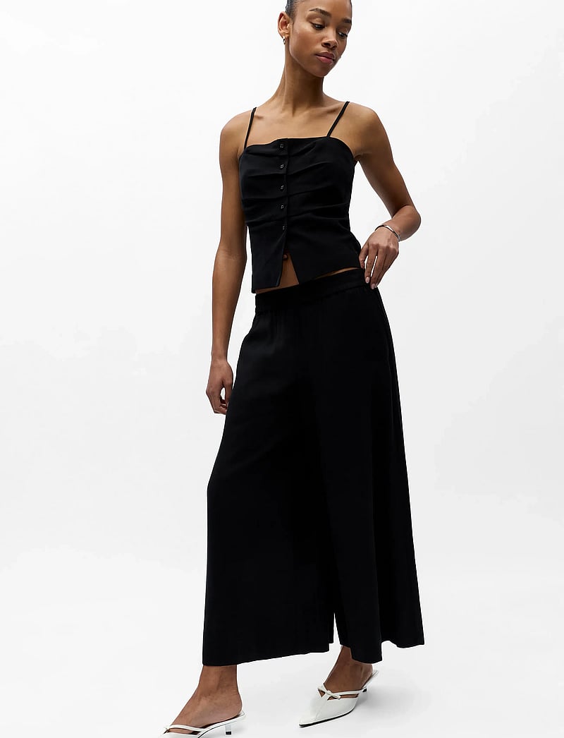 Object - OBJHARRIET MW LO CULOTTE PANT E VIP 26 - culottes - black - 5