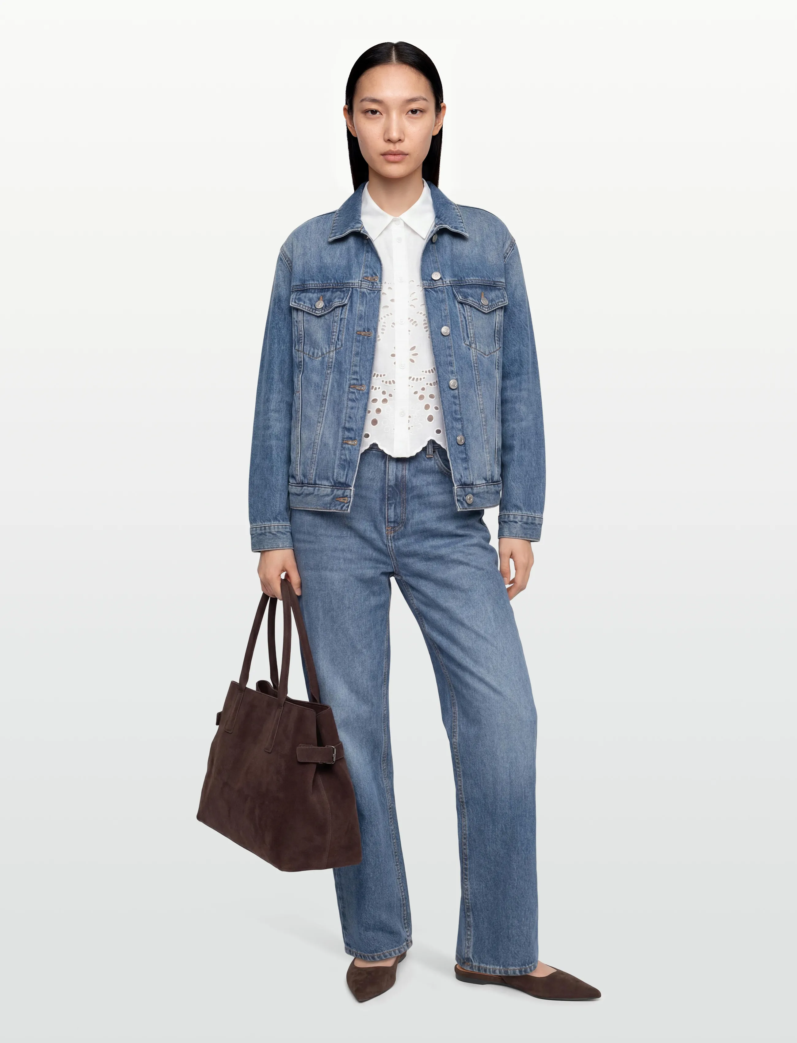 Object Objelena S/S Crop Top E Rep, 36, White, Skjorter > Kortærmede, Dame