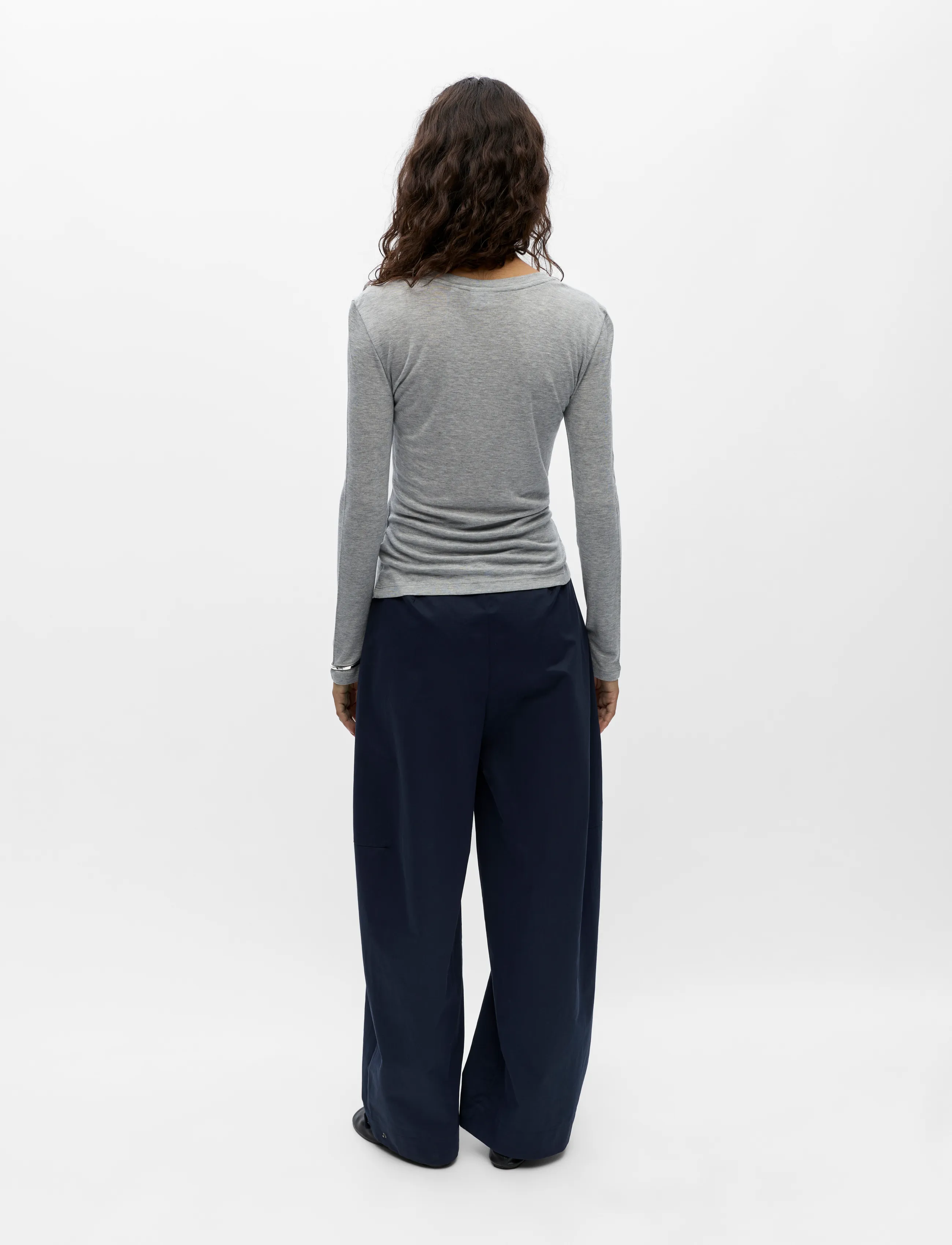 Object - OBJALMA LS RE TOP NOOS - medium grey melange - 2