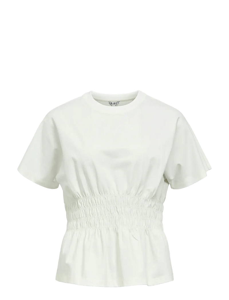 Object - OBJSUNA SS SCULPTURE TOP E SP 26 - kurzämlige blusen - bright white - 0