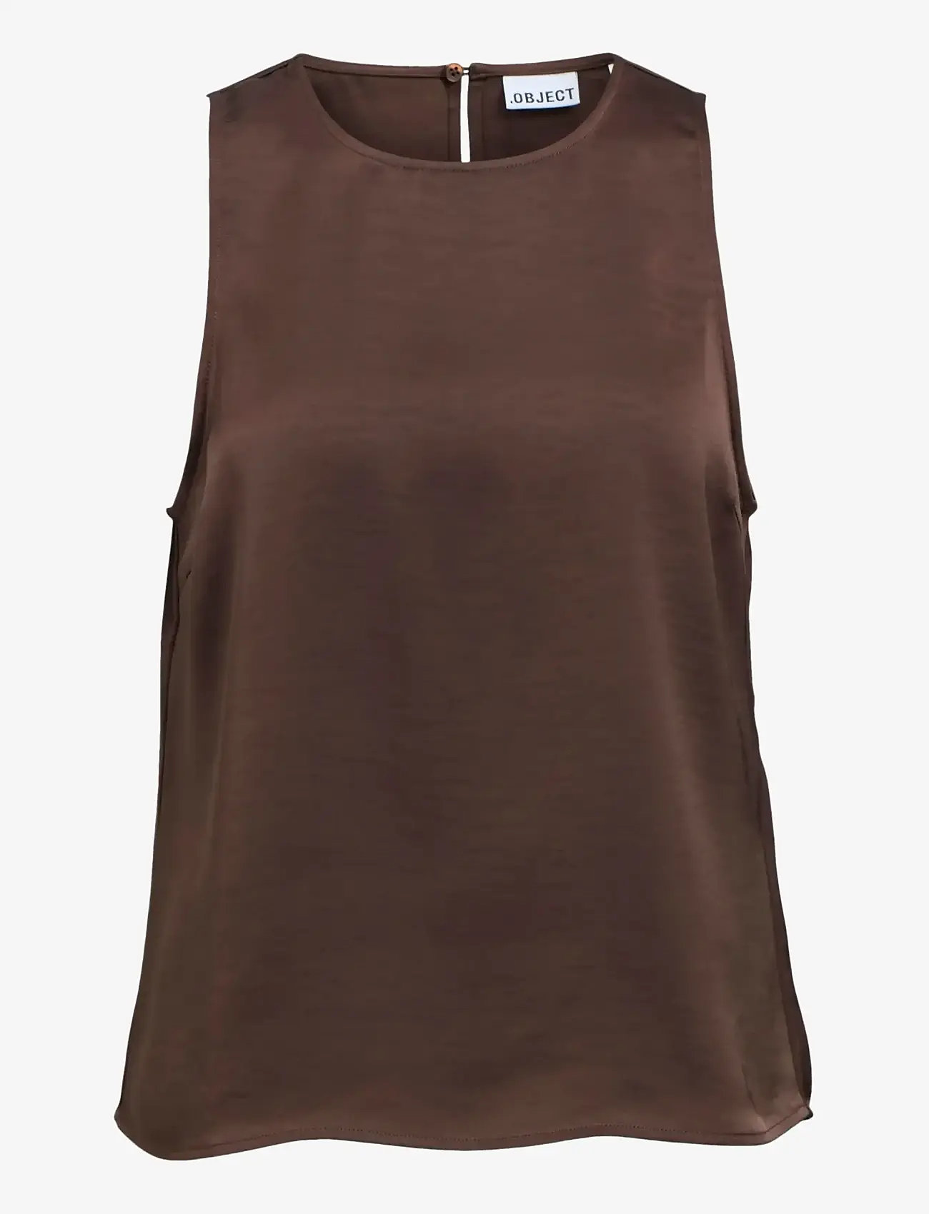 Object - OBJCHILLI LO TANK TOP E SP 26 - Ärmellose tops - seal brown - 1