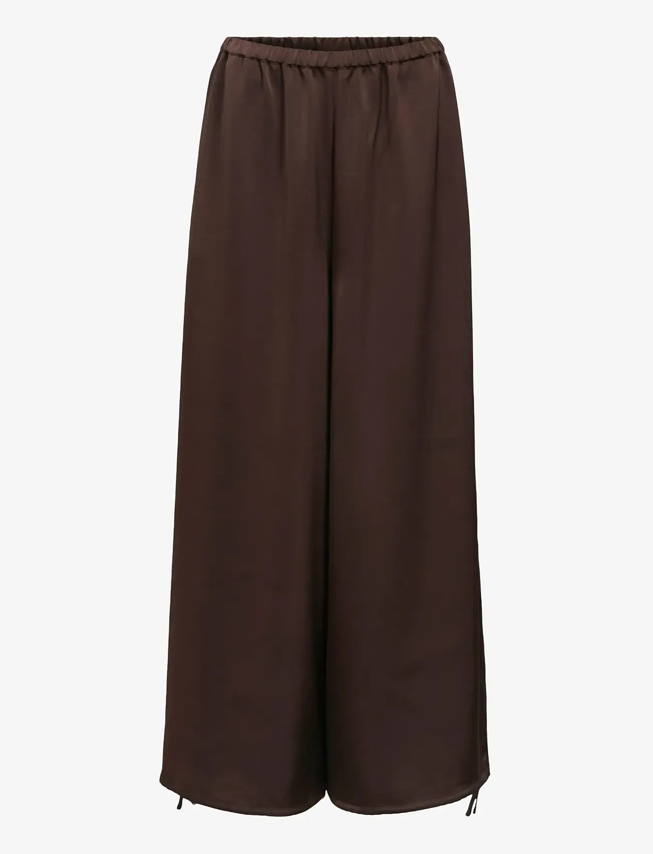 Object - OBJCHILLI SUPER WIDE PANTS E SP 26 - bukser med brede ben - seal brown - 1
