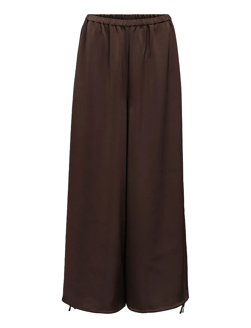Object - OBJCHILLI SUPER WIDE PANTS E SP 26 - bukser med brede ben - seal brown - 1