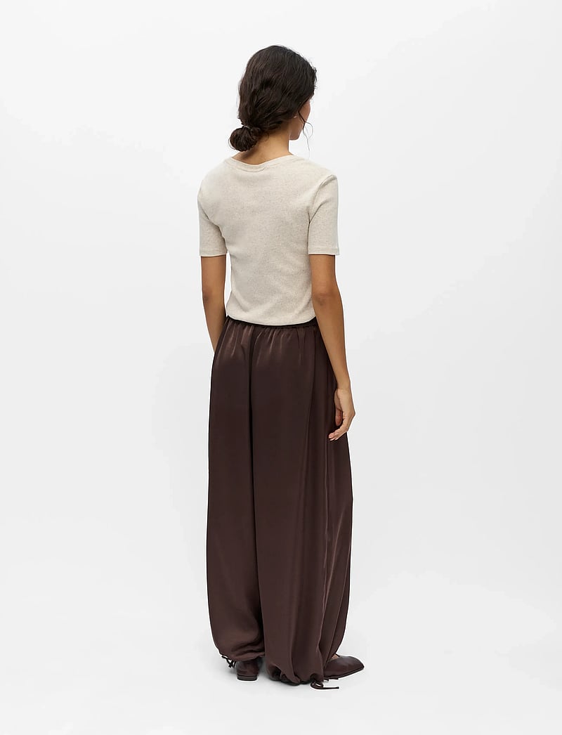 Object - OBJCHILLI SUPER WIDE PANTS E SP 26 - bukser med brede ben - seal brown - 2